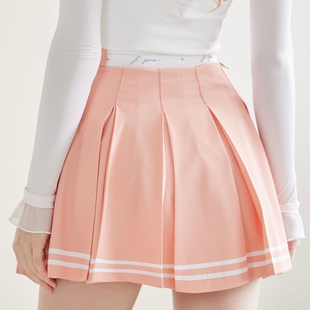 Tennis Line Color Skirt（Peach）