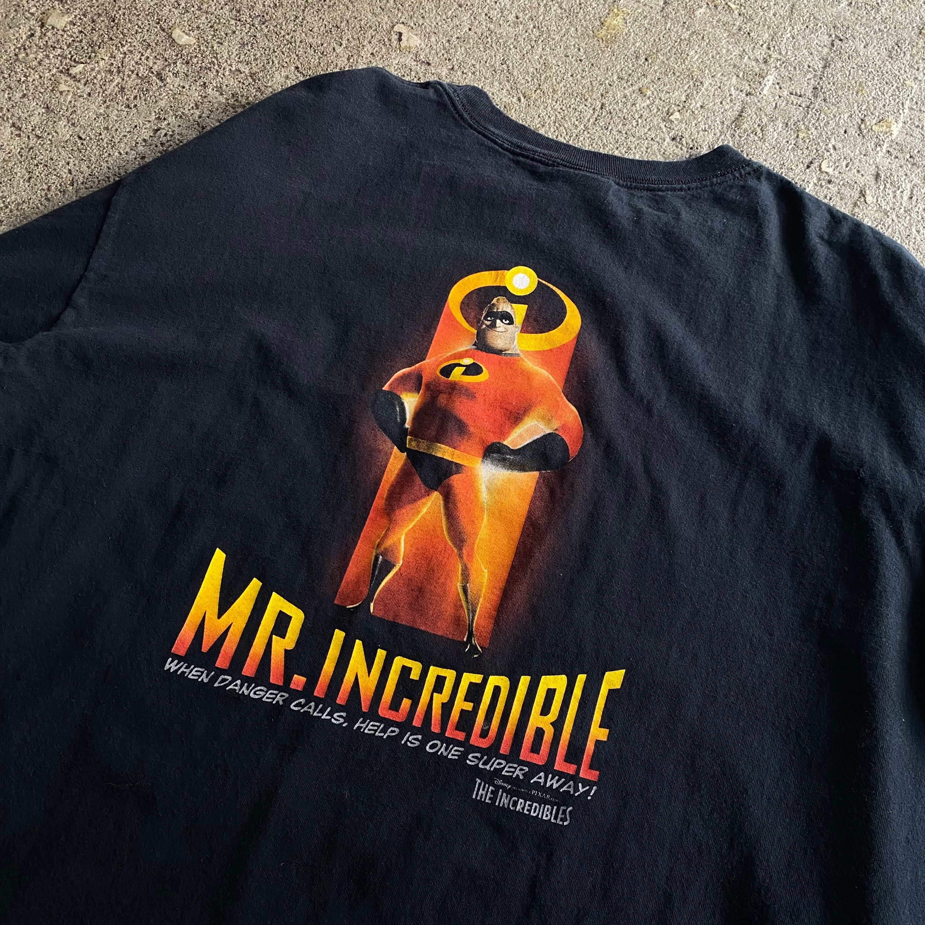 00s Mr.インクレディブル ロンT | XL 映画プロモ ロンT黒 Disney Mr
