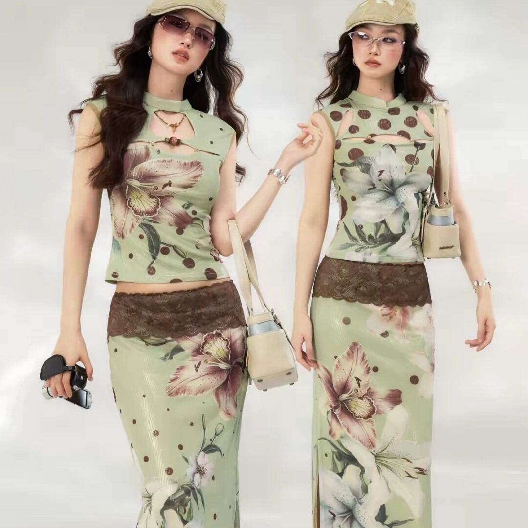 DIDDI MODA スウェット パーカー 宝石 指輪柄 ショート丈 フーディー