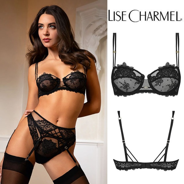 [J75no] パッドなし3/4ブラ(E) 品番ACJ3075 ※大きめ注意 【LISE CHARMEL】【リズシャルメル】【インポートランジェリー】