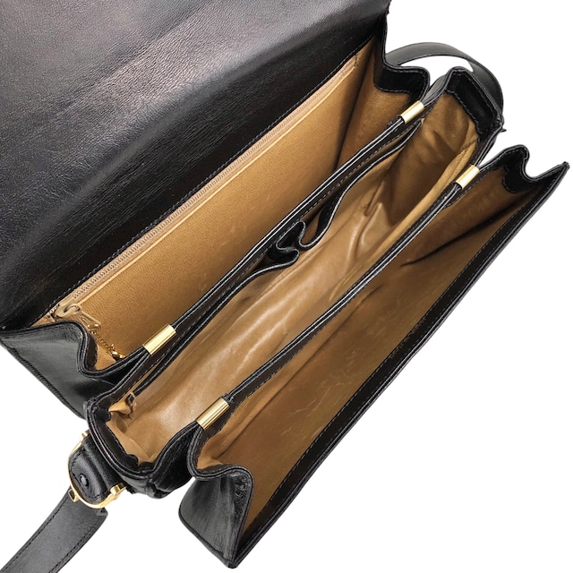 CELINE セリーヌ ショルダーバッグ ブラック 馬車 ホースキャリッジ レザー クロスボディ vintage ヴィンテージ オールド mimnwz