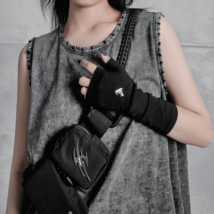 サブカル 服 地雷系 通販 ゴシック グローブ フィンガーレス ブラック フリーサイズ 闇かわいい ビジュアル系 オルチャン