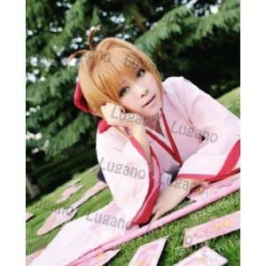 DK853　◆カードキャプターさくら　★木之本桜 　風　衣装＋ウイッグセット　コスプレ衣装　 新品　完全オーダメイドも対応可 K853 カードキャプターさくら 木之本桜風 衣装＋ウイッグ コスプレ衣装
