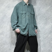 BRUMCH green linen shirt