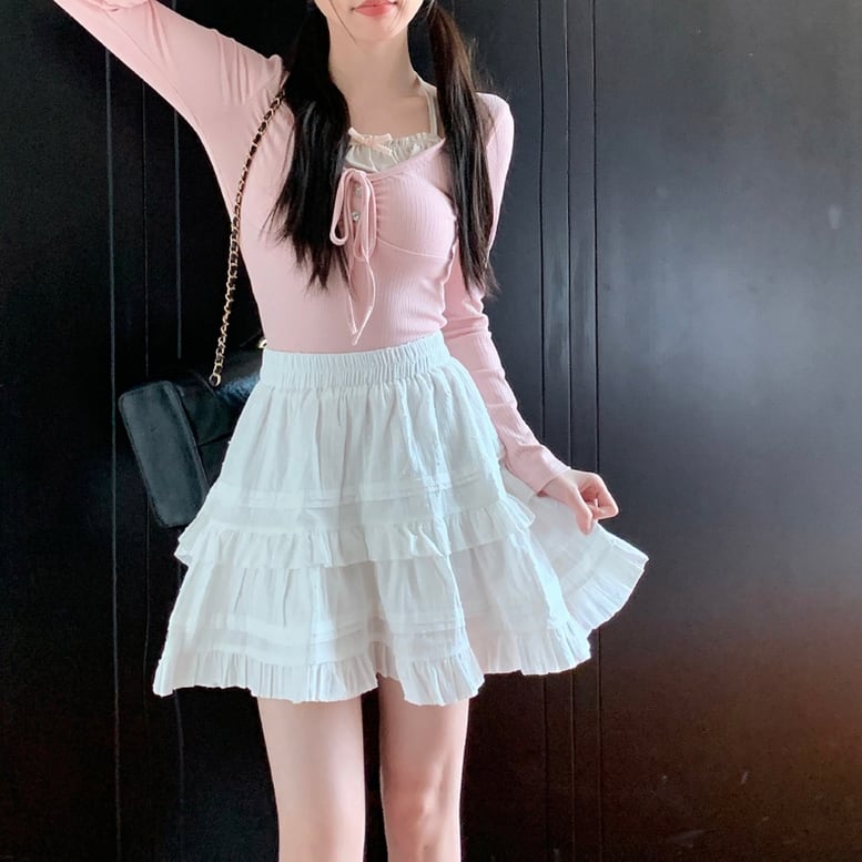 イロ レディース スカート ボトムス Mini skirts White