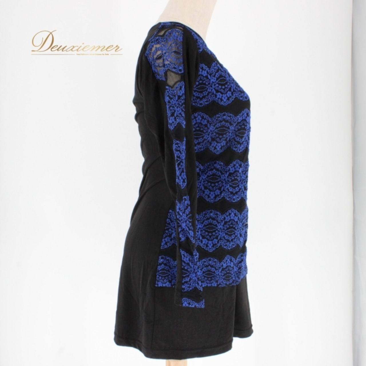 社交ダンス 衣装 スタンダード トップス レッスンウェア レディース 黒 青 ブルー系 ブラック系 レース 長袖 練習着 花柄 バイカラー シック おしゃれ 伸縮性 フォーマル プロフェッショナル カスタマイズ可能 舞台 衣装 上品 普段使い エレガント スタイリッシュ ダンスレッスン 講師向け コスチューム モダン ダンスウェア ブラウス デザイン トレーニング ウェア