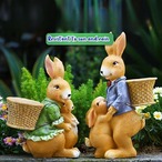 うさぎ 親子 プランター 多肉植物 花壇 プランター かわいいプランター カントリー 庭園 ガーデニング 庭装飾