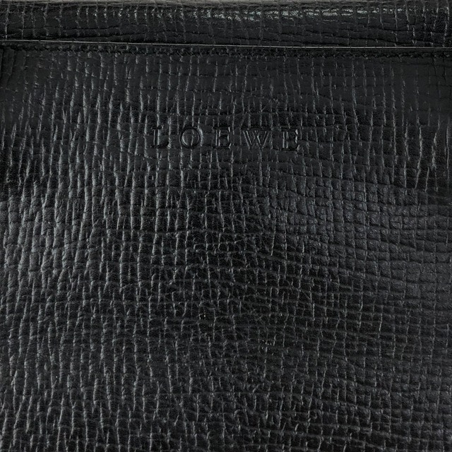 LOEWE ロエベ ハンドバッグ ブラック ロゴ型押し レザー vintage ヴィンテージ オールド xvn4mm