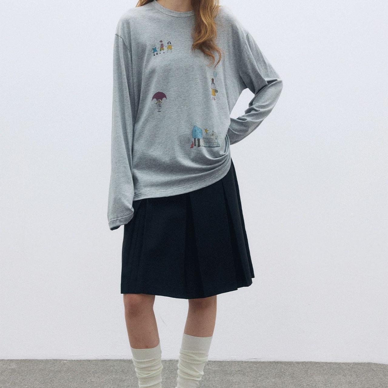 Illustration Print T-Shirt【4color】 T3550