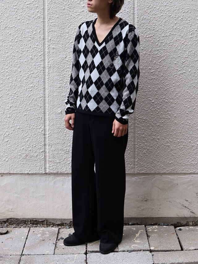 【comme des garcons】argyle cashmere knit
