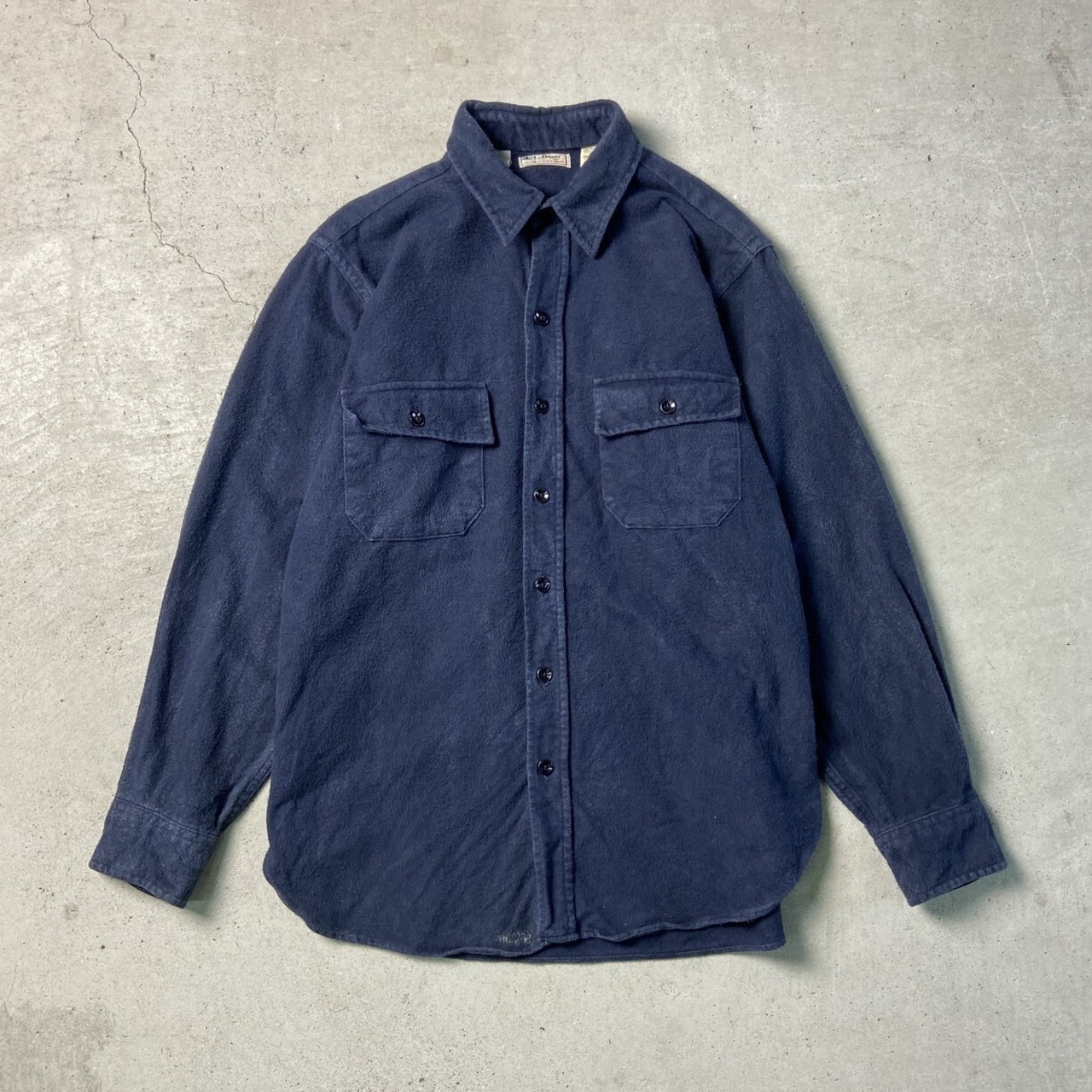 80年代 USA製 L.L.Bean エルエルビーン シャモアクロスシャツ 長袖 
