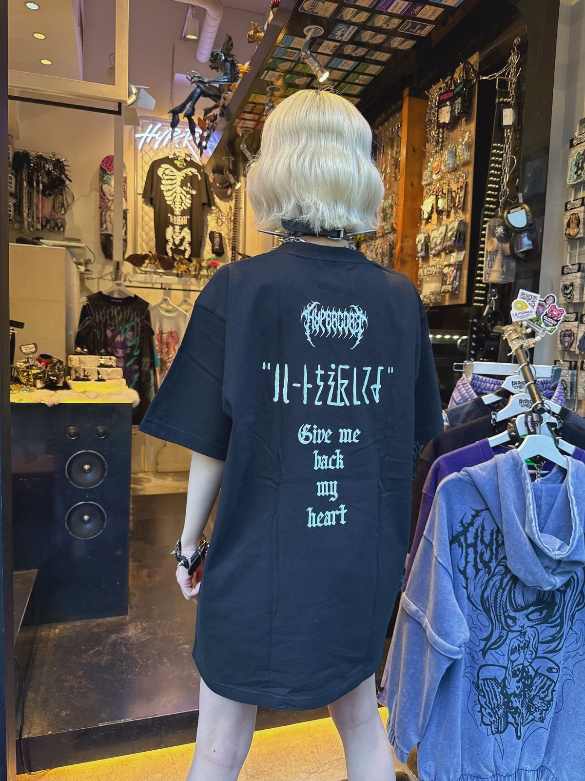 ハートを返してよ-THE GAME- Tシャツ / ブラック（HCT-447） | HYPER CORE
