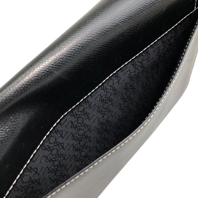 Yves Saint Laurent イヴ・サンローラン ショルダーバッグ ブラック YSLロゴ レザー vintage ヴィンテージ オールド wvtdki