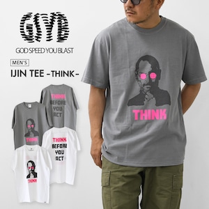 GSYB [ジーエスワイビー] IJIN TEE-THINK-  [GS2601-C02] スィンクティー・ ショートスリーブ・半袖Tシャツ・デザインティー・ロゴティー・メッセージティー・タウンユース・MEN'S [2026SS]