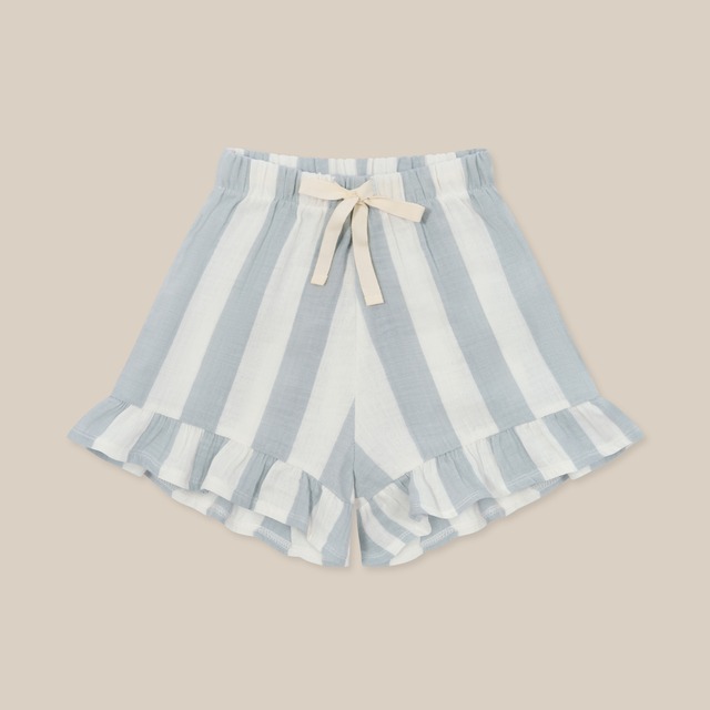 【3-4y ラスト1点】organic zoo / Sardine Stripes Frill Shorts
