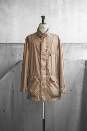 00's~ "allegri" Nylon Stand Collar Fly-front Jacket