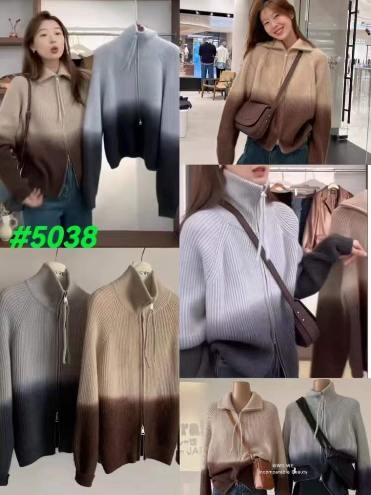 グラデーションダブルジップニット | AYATORI CONNECT