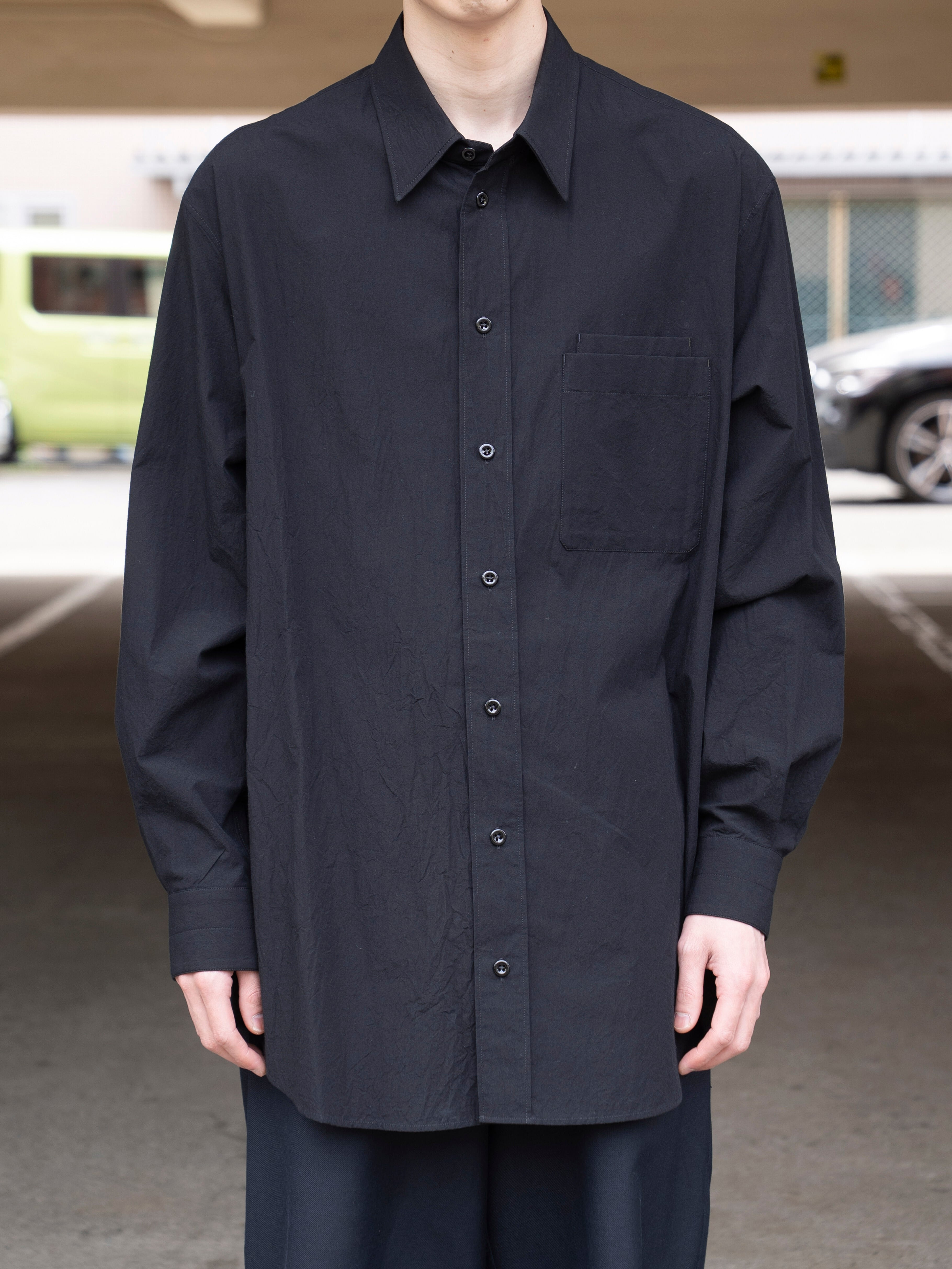 LEMAIRE TWO POCKET SHIRT BLACK SH1247 LF1399 | PAY ID