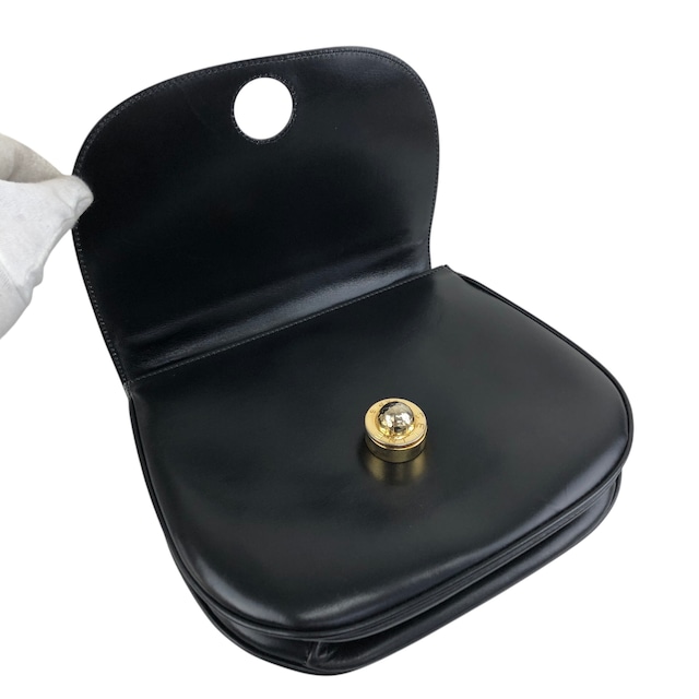 CELINE セリーヌ ハンドバッグ ブラック スターボール レザー トップハンドル vintage ヴィンテージ オールド idde2j