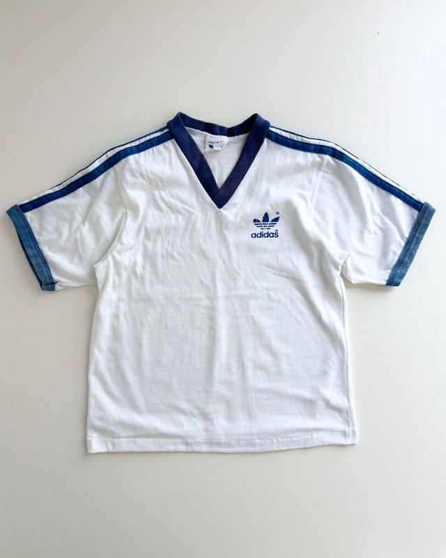 【7-9T相当・vintage】adidas ラインtee
