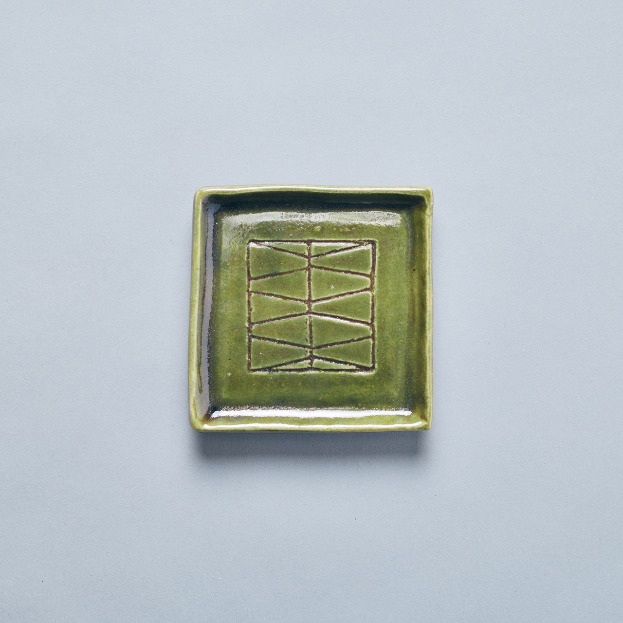 角小皿 おりべ釉