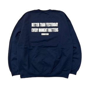 NEWAGE CLUB / "MOMENT" CREWNECK SWEAT NAVY