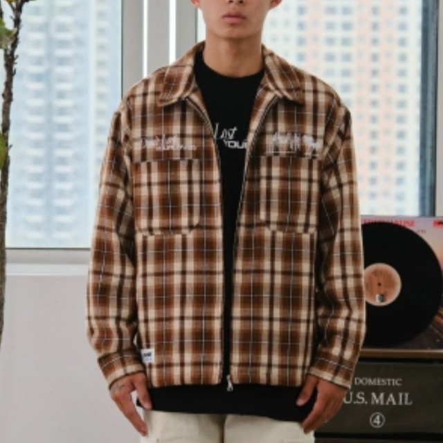 【DRIP1944】LVL Cityscapes Embroided Check Jacket
