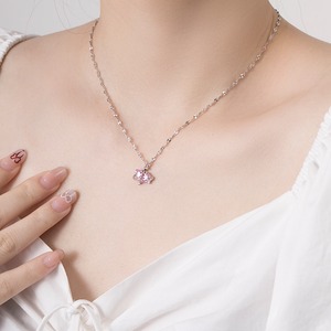 ペンダント おしゃれ ピンク ハート ダイヤモンド キラキラ ネックレス