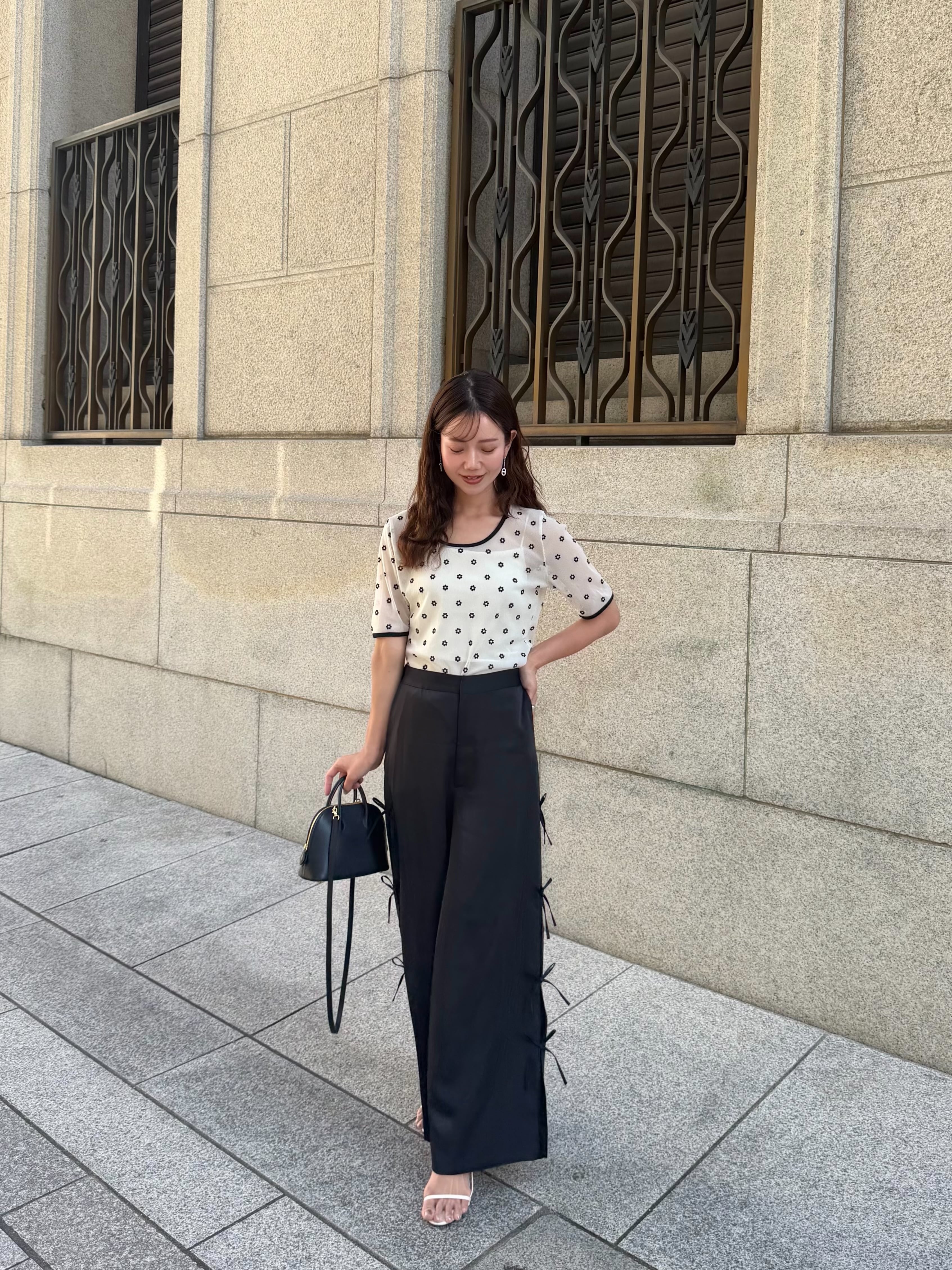 予約】ribbon pants / black 6/13 21:00～再販(7月下旬発送予定) | HYEON