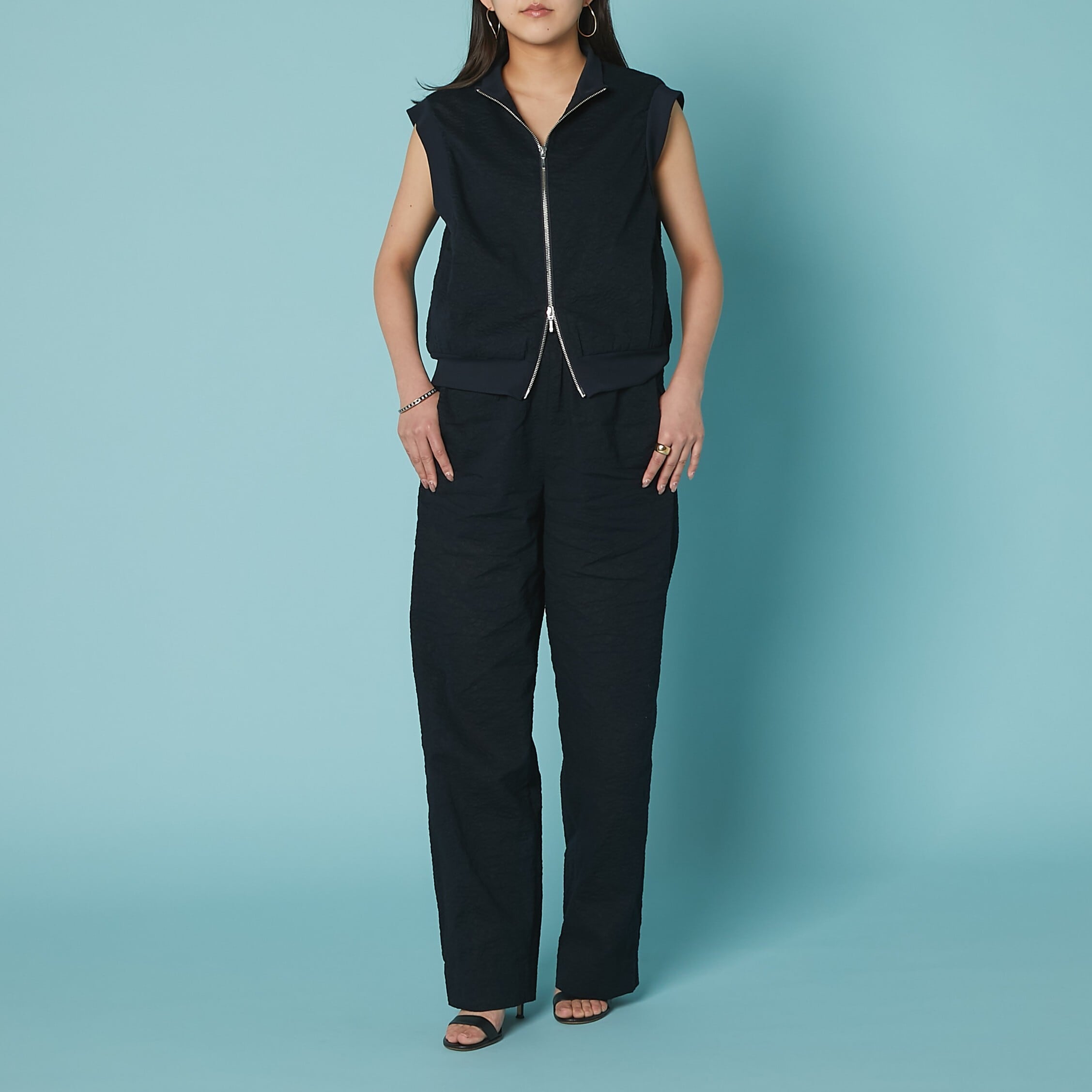 SATOKA サトカ カクタス パンツ オーガンジー ネイビー M PANTS | SATOKA