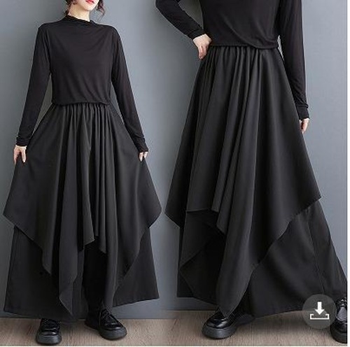 大きいサイズ レディース パンツ　春 秋冬 新品 スカート風　ワイドパンツ