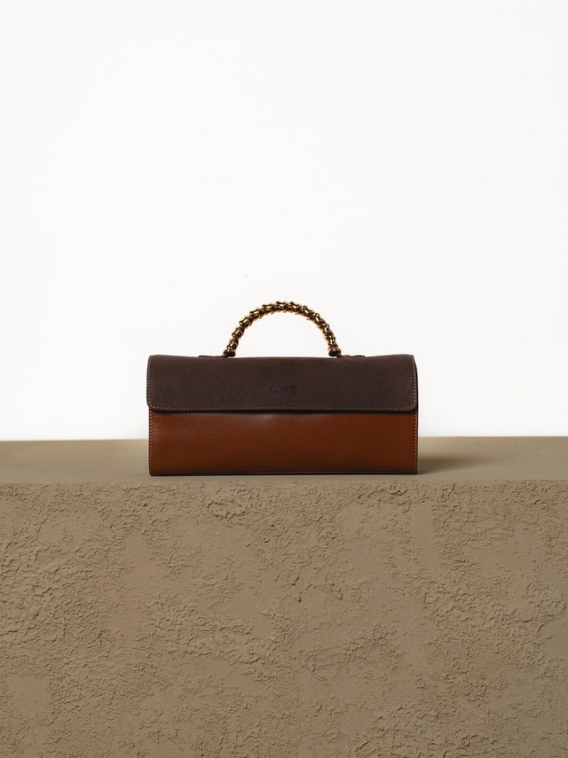 LOEWE ロエベ ベラスケス ブラウン バイカラー ハンドバッグ