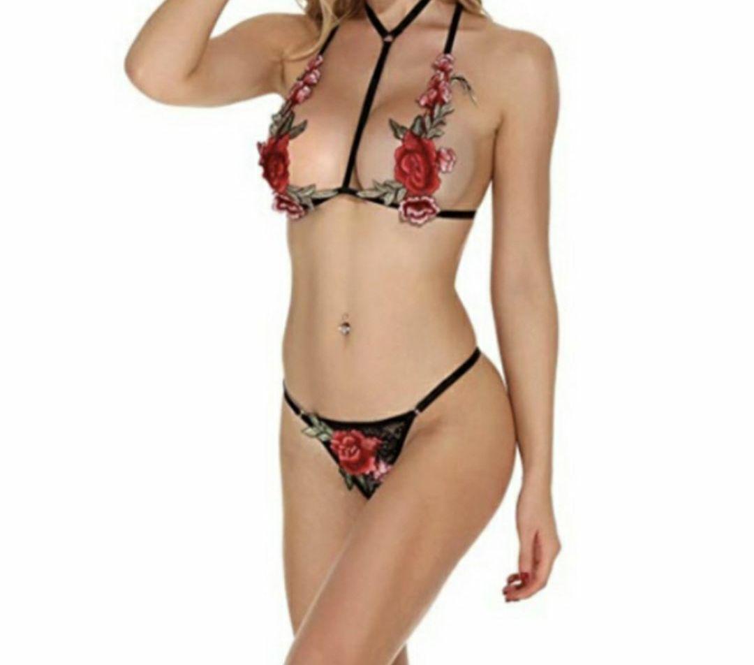 ランジェリー桃姫　刺繍パッチ Amazon.co.jp: [AFEREVZ] レディース 刺繍のオープンバストブラ