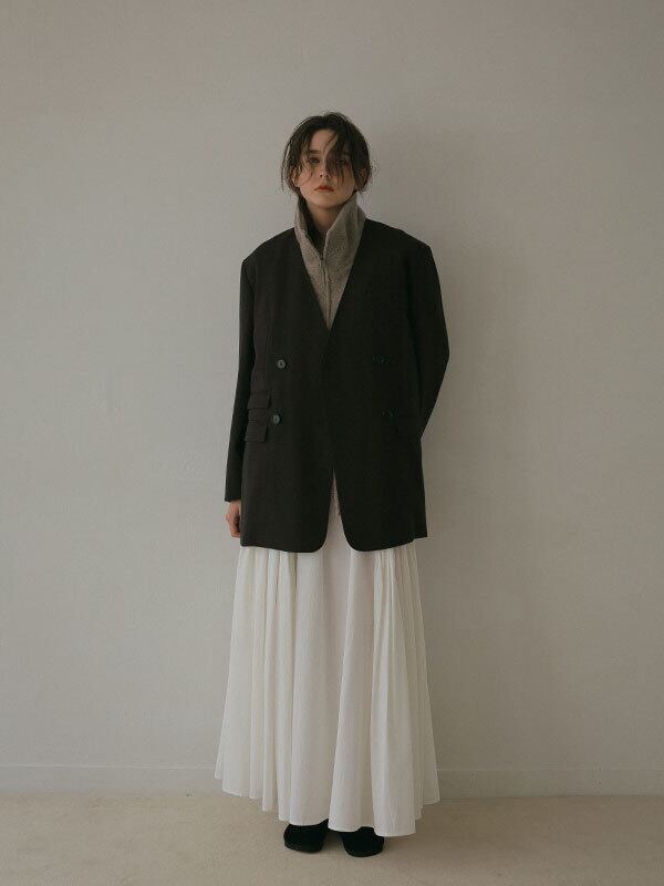 ETRE TOKYO サイドギャザーボリュームスカート 黒 M