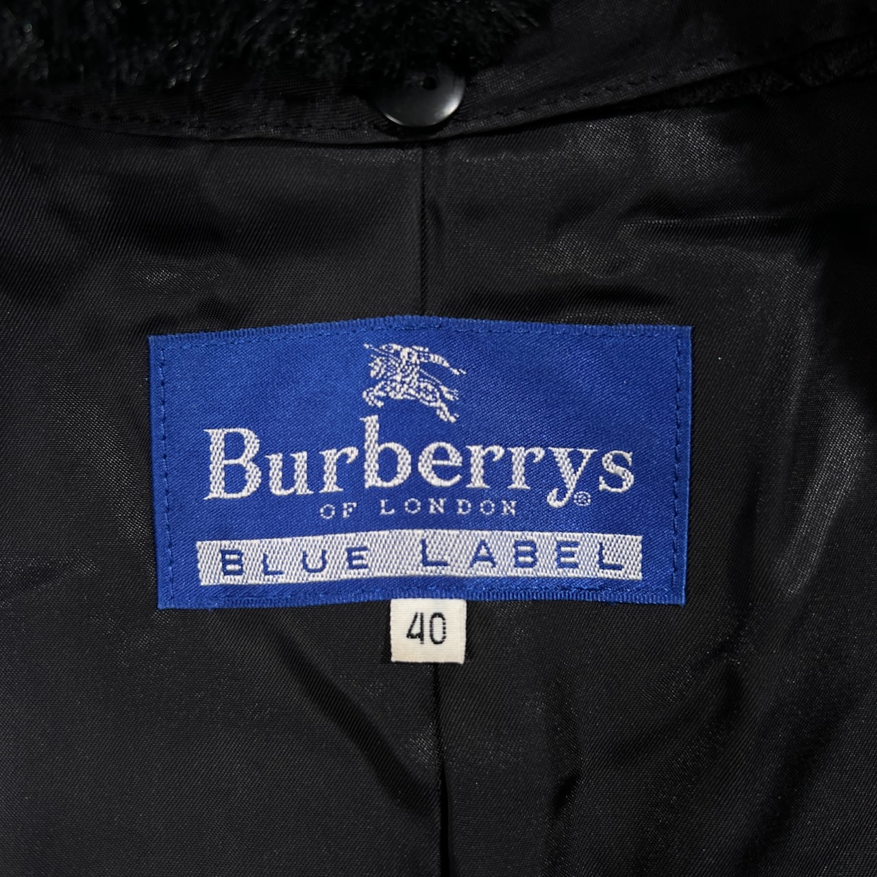BURBERRY BLUE LABEL バーバリーブルーレーベル 襟ファー付き ウール コート サイズ 40 /チャコールグレー/三陽商会