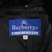BURBERRY BLUE LABEL バーバリーブルーレーベル 襟ファー付き ウール コート サイズ 40 /チャコールグレー/三陽商会