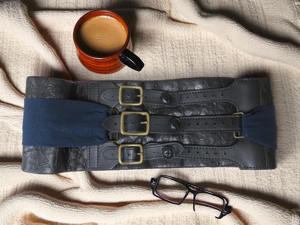 帯ベルト：黒（表）×麻（裏） | 富士商会