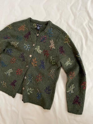 Embroidery Knitted Cardigan