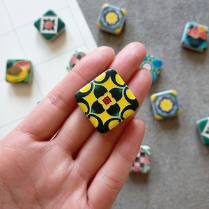 台湾マジョリカタイル マグネット（4個入り）