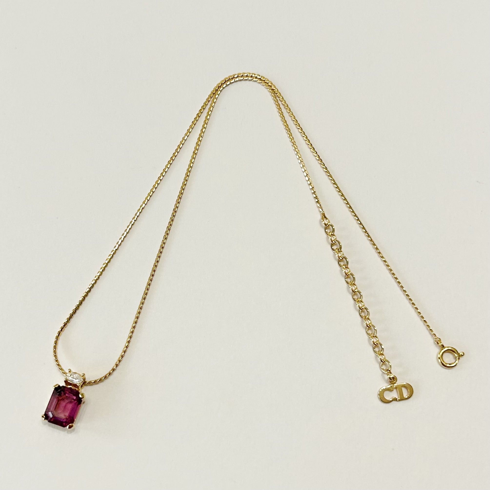 N5384】Christian Dior color stone necklace/クリスチャン N5384】Christian Dior color stone necklace/クリスチャン