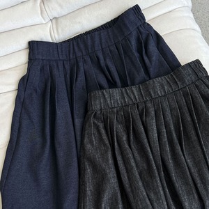 gathered long skirt J00133