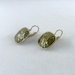 ピアス 　エナメル　アート　グリーン　スクウェア　12acdt36