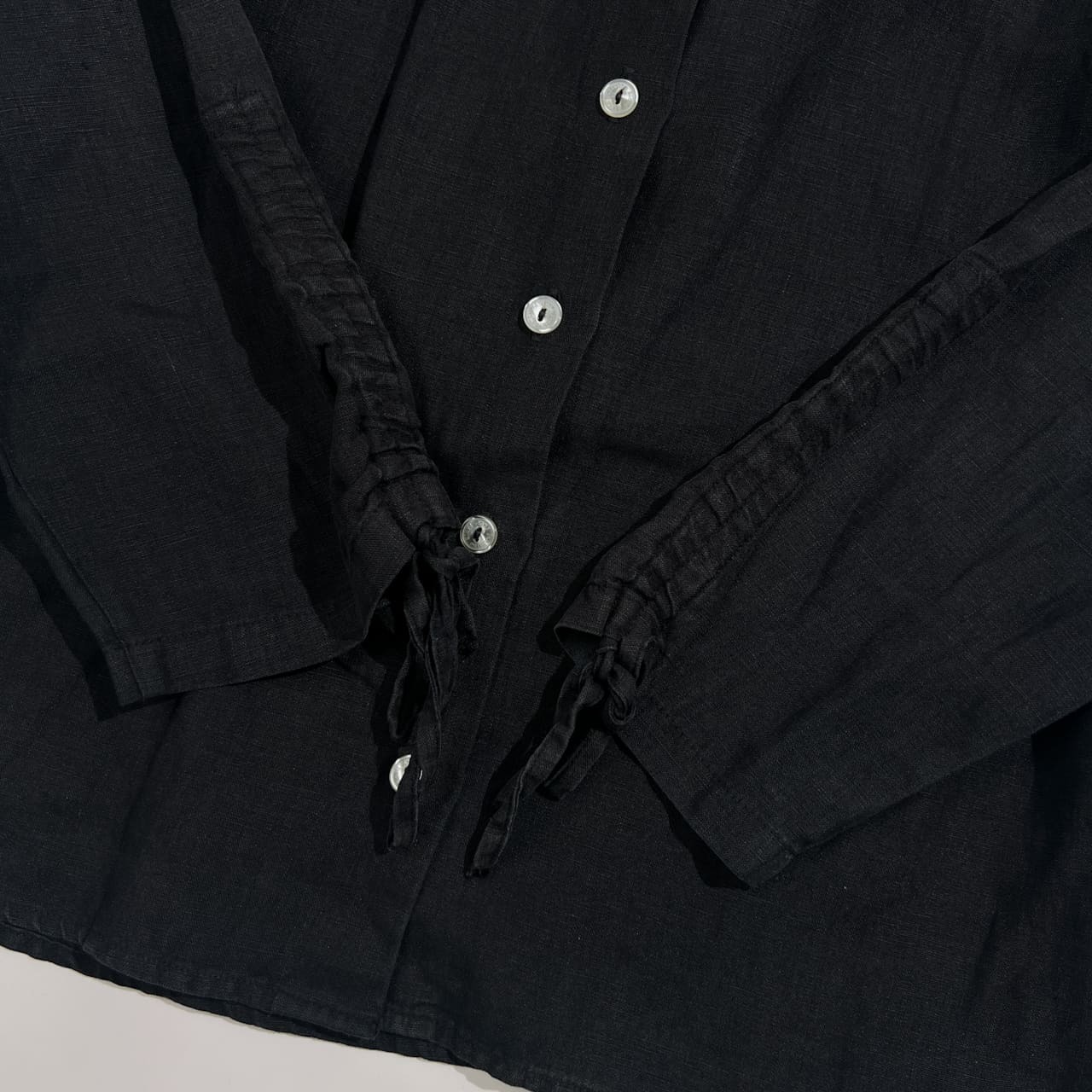 リネン100% フランス製 Anne Fontaine アンフォンテーヌ 長袖 シャツ 2/ブラック系 レディース