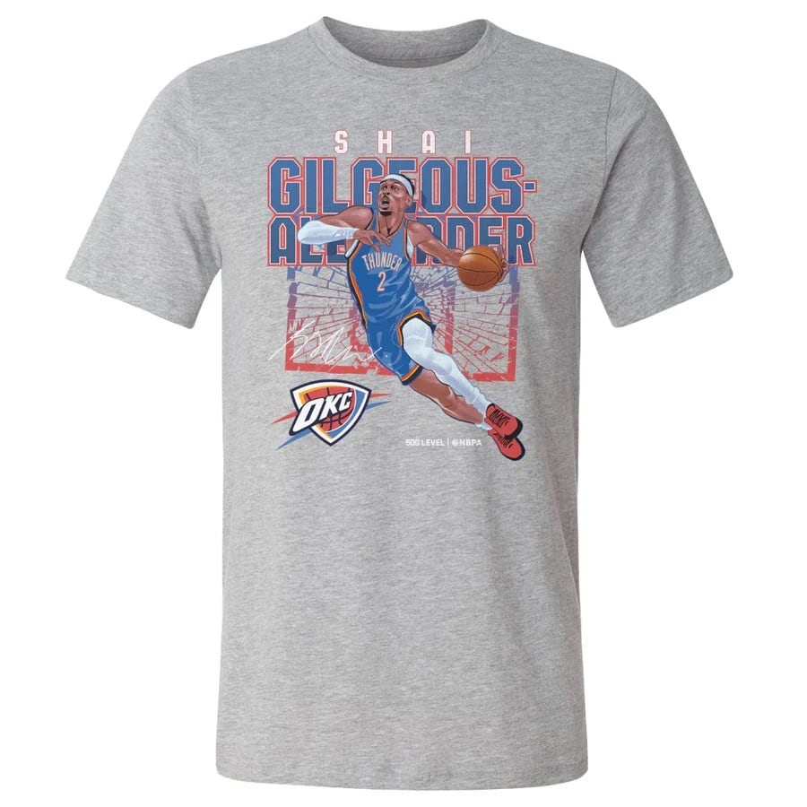 NBA】SGA オクラホマシティ サンダー バスケットボール Shattered T
