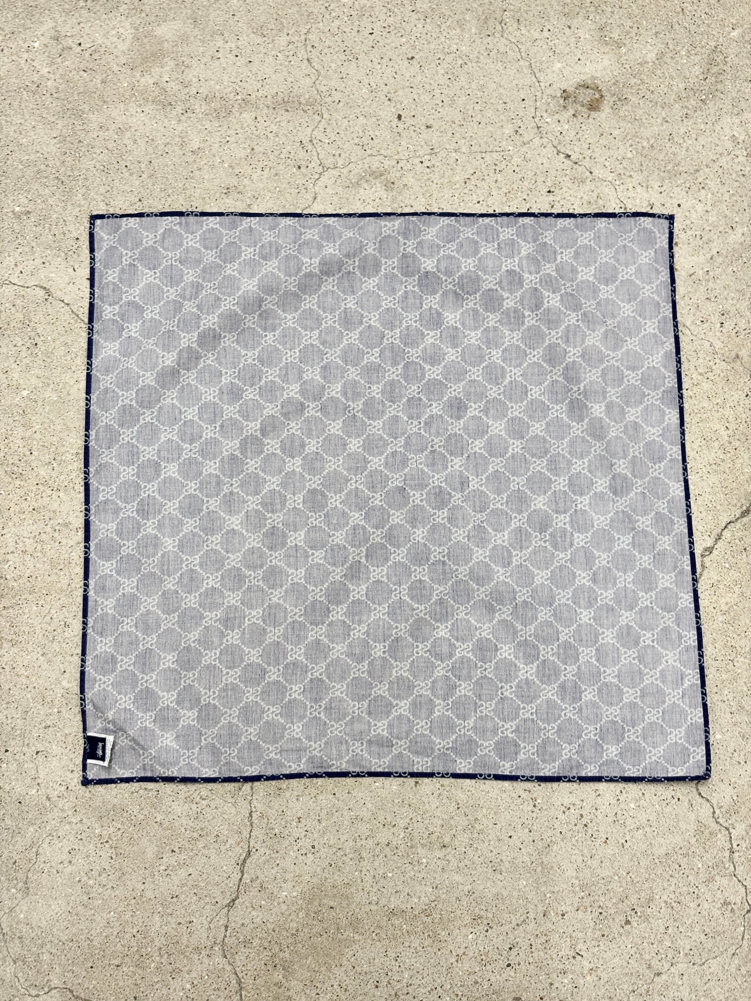old stussy 90s 00s バンダナ 総柄 モノグラム スカーフ 90～00s OLD STUSSY/Monogram print Bandana/USA製/モノグラム柄