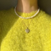 【ペトリファイドウッド】ハートネックレス ［GKN056］