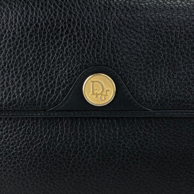 Christian Dior クリスチャン ディオール ショルダーバッグ ブラック DIOR レザー vintage ヴィンテージ オールド dm5c8k
