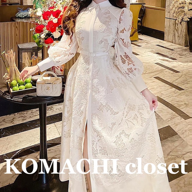 【送料無料】 シャツワンピース レースワンピース レトロ ワンピース 長袖 ミモレ丈 レース 透け感 襟付き Aライン ハイウエスト スリム 細身 韓国 レディース  かわいい 可愛い 大人可愛い 大人女子 きれいめ カジュアル 大人 気品 上品 おしゃれ お洒落 こなれ感 きちんと 大人女子 クール エレガント モダン フェミニン S M L XL ホワイト 春 オルチャン 10代 20代 30代 お呼ばれ パーティー  女子会 デート お泊まり レストラン  コーデ トレンド 脚長 美脚