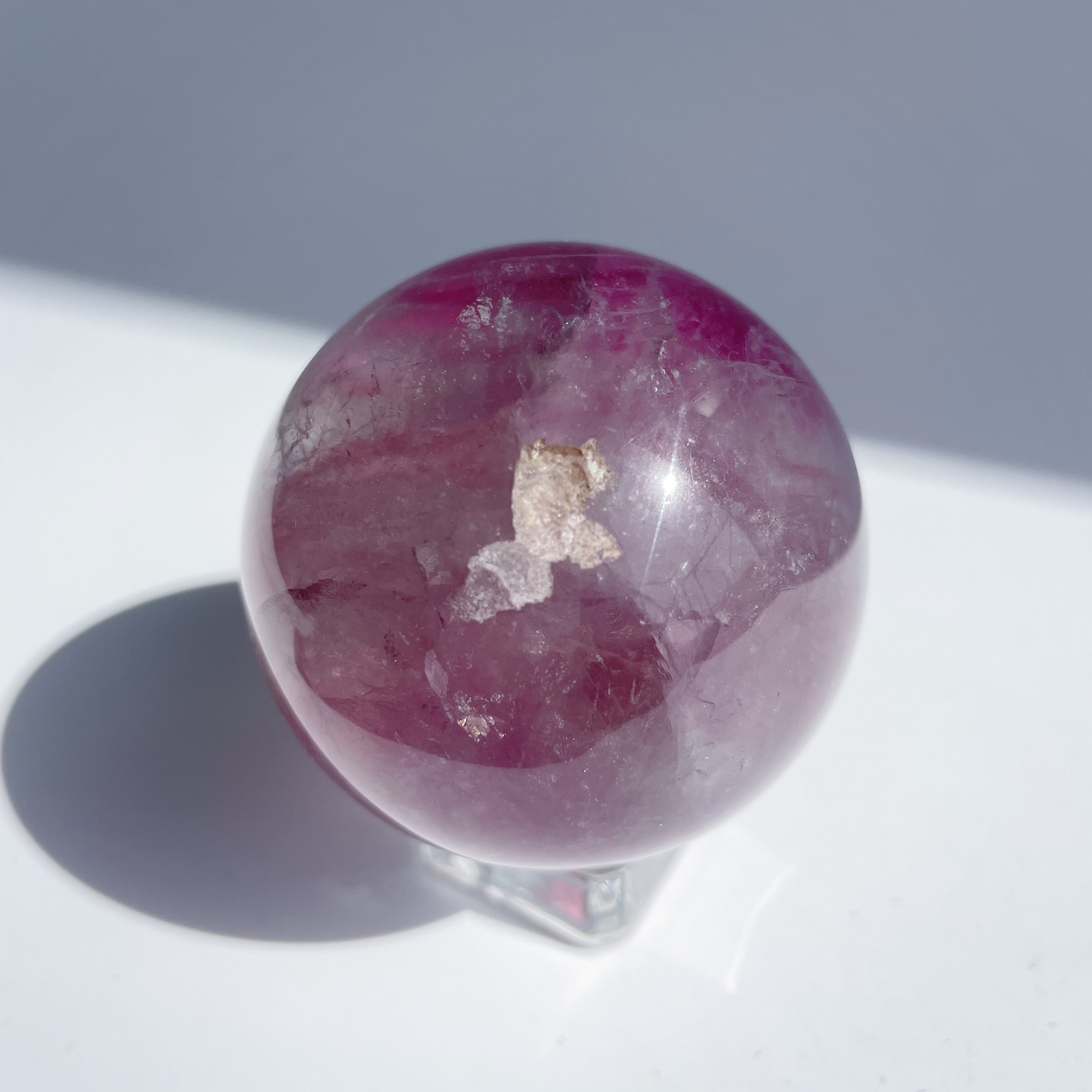 ピンクフローライト スフィア（丸玉）14◇Purple Fluorite Sphere