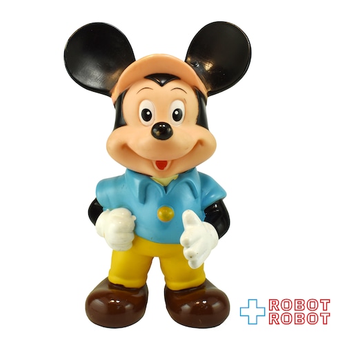 中嶋製作所 ディズニー ミッキーマウス ソフビフィギュア 水色シャツ黄色ズボン 23センチ メイドインジャパン